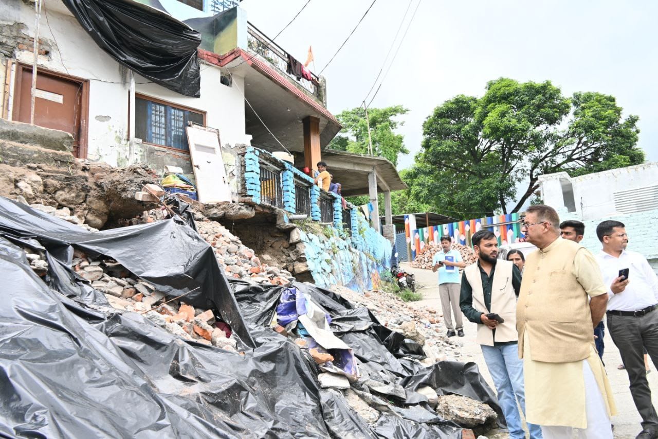 Inspection of rain affected areas
