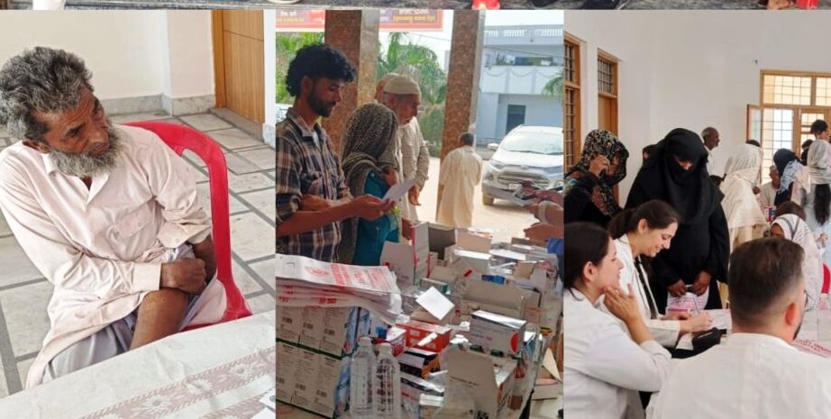 श्री महंत इन्दिरेश अस्पताल का निःशुल्क स्वास्थ्य शिविर, 565 ग्रामीणों ने कराई जांच